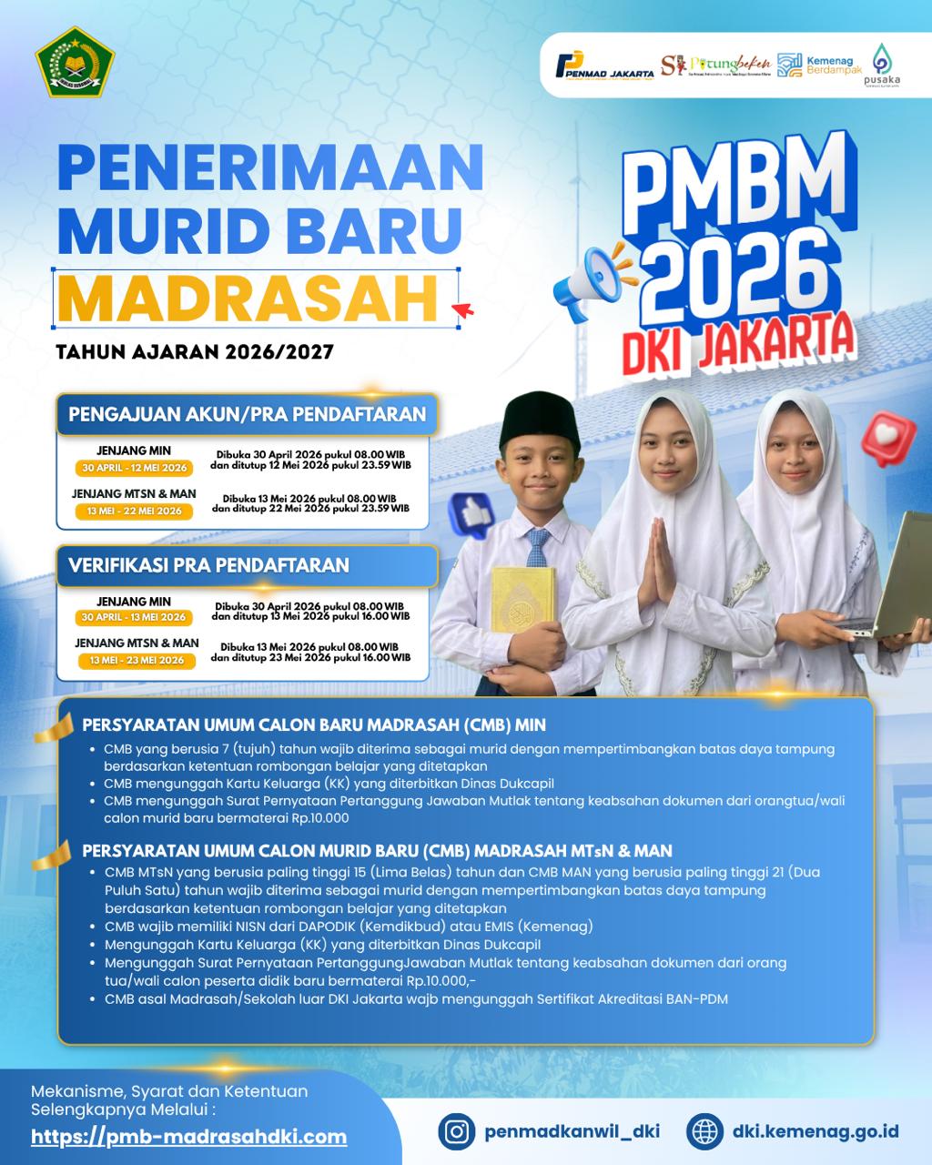 Penerimaan Murid Baru Madrasah (PMBM) Tahun 2026